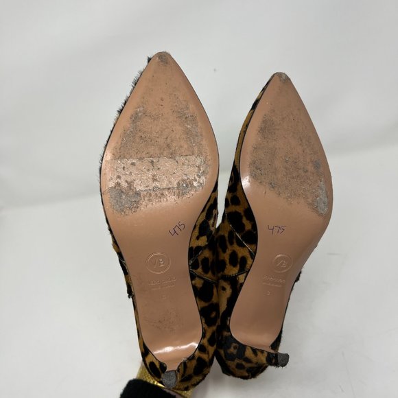 Veronica Beard Loretta Leopard Print Calf Hair Heeled Western Ankle Boots Sz 8 - Picture 5 of 14
